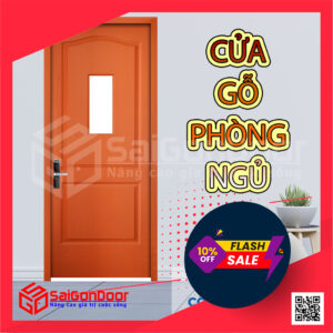 Không đặt gương đối diện với cửa gỗ phòng ngủ