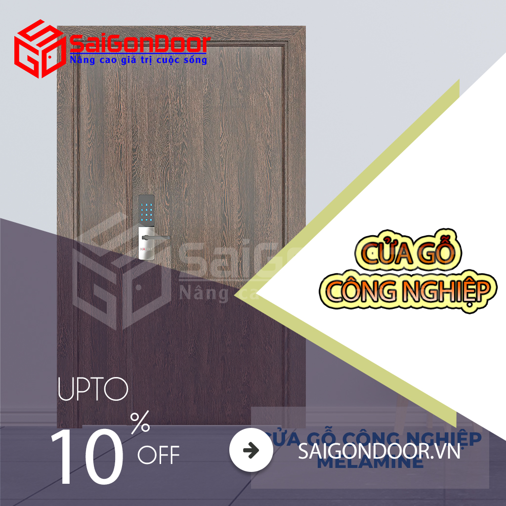 Một số mẫu thiết kế cửa gỗ công nghiệp hiện nay tại SaiGonDoor