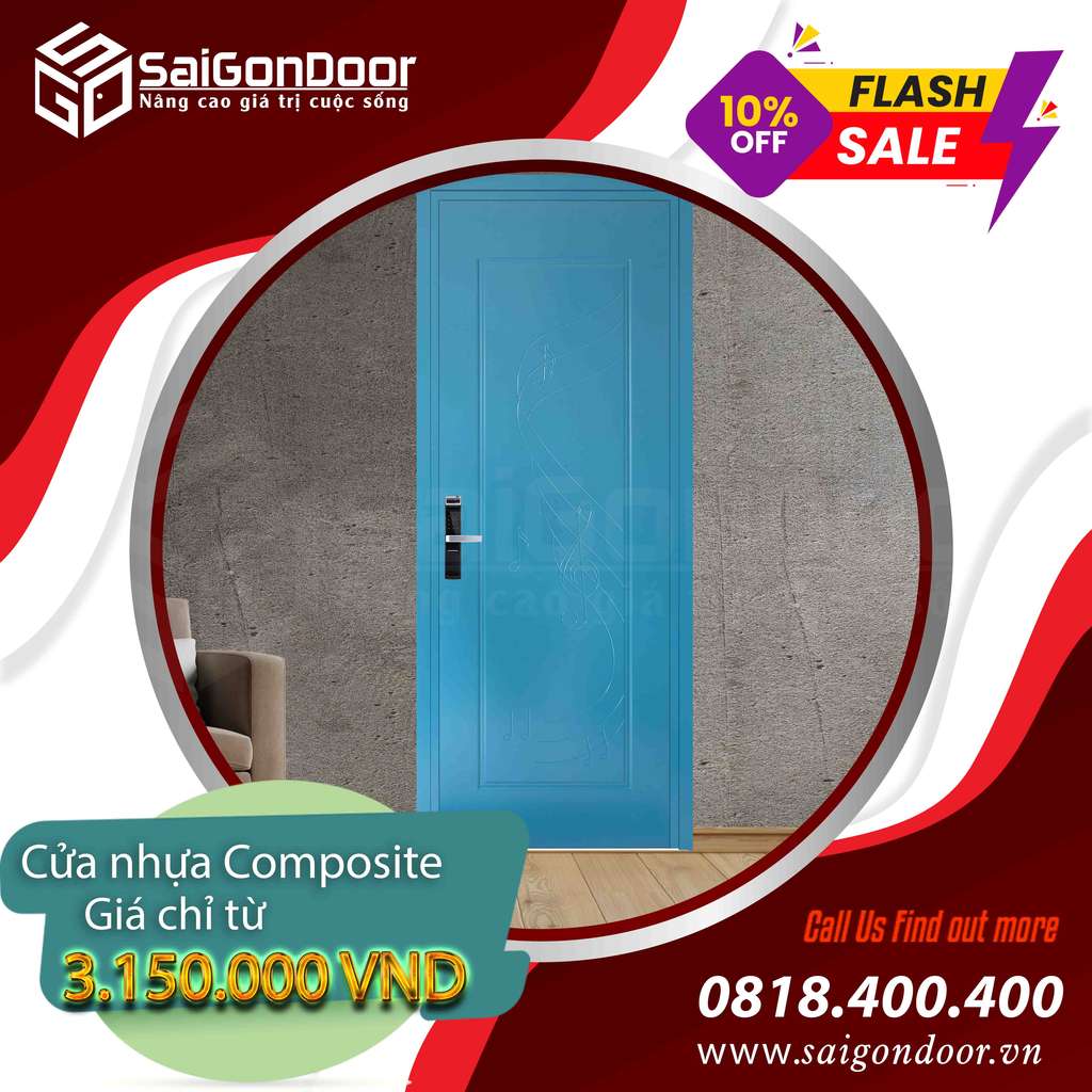 Mẫu cửa nhựa Composite đẹp tại SaiGonDoor